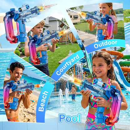 Less Screen Time, More Outdoor Fun-Ice Blast Electric Water Gun for Kids-with Lights, Sounds & Powerful Water Blasts