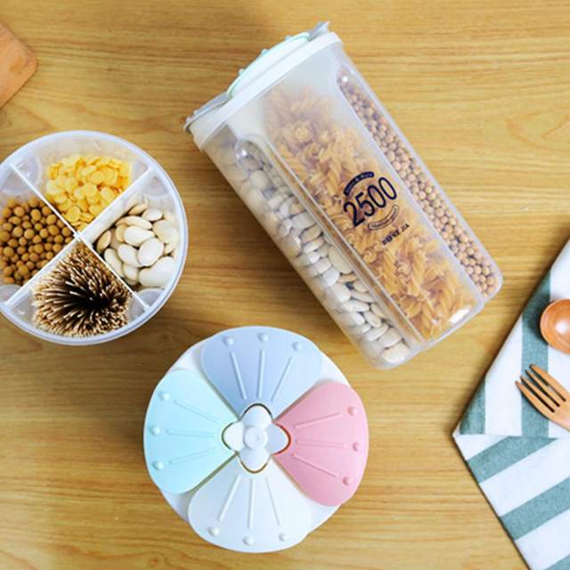 4 Grid Food Cereal Container Jar 2500Ml detail view