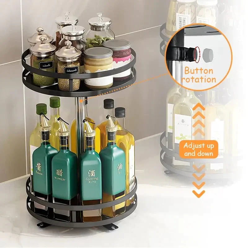 360° Rotating Storage Rack Organizer Round (Premium) detail view