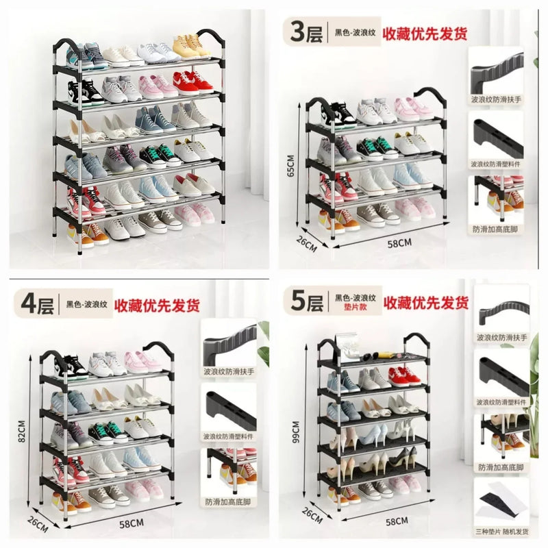 Attachable Aluminium Shoe Rack detail view